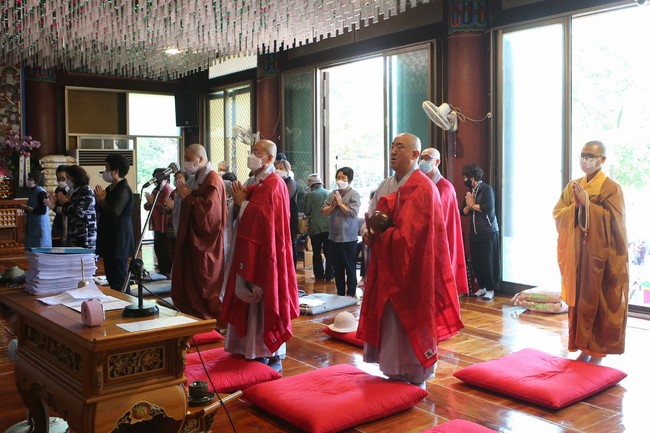 The Vesak great ceremony at Duoc Su Temple, Incheon City, South Korea